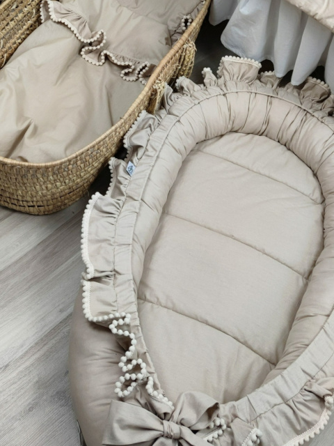 Kokon beżowy boho pom Kokon beżowy boho pom