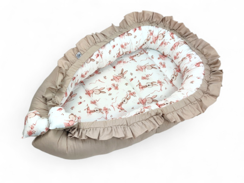 Beżowy Kokon z falbanką Bunny Ballerina Beżowy Kokon z falbanką Bunny Ballerina